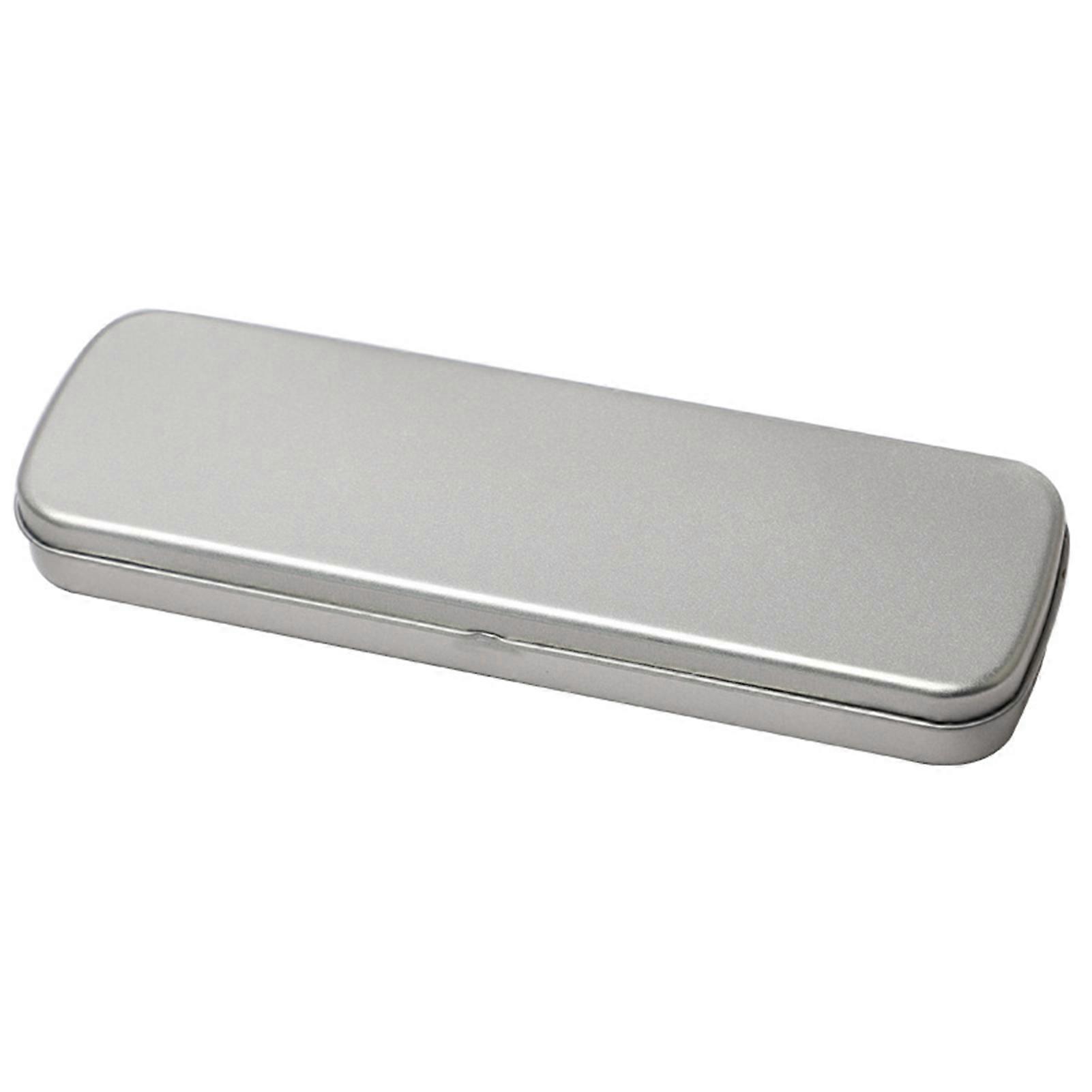 Large Capacity Pen Box Heavy Duty Metal Rectangle Multifunction Boys Girls Students Pencil Stationery Holder Organizer Case School Supplies KAESI