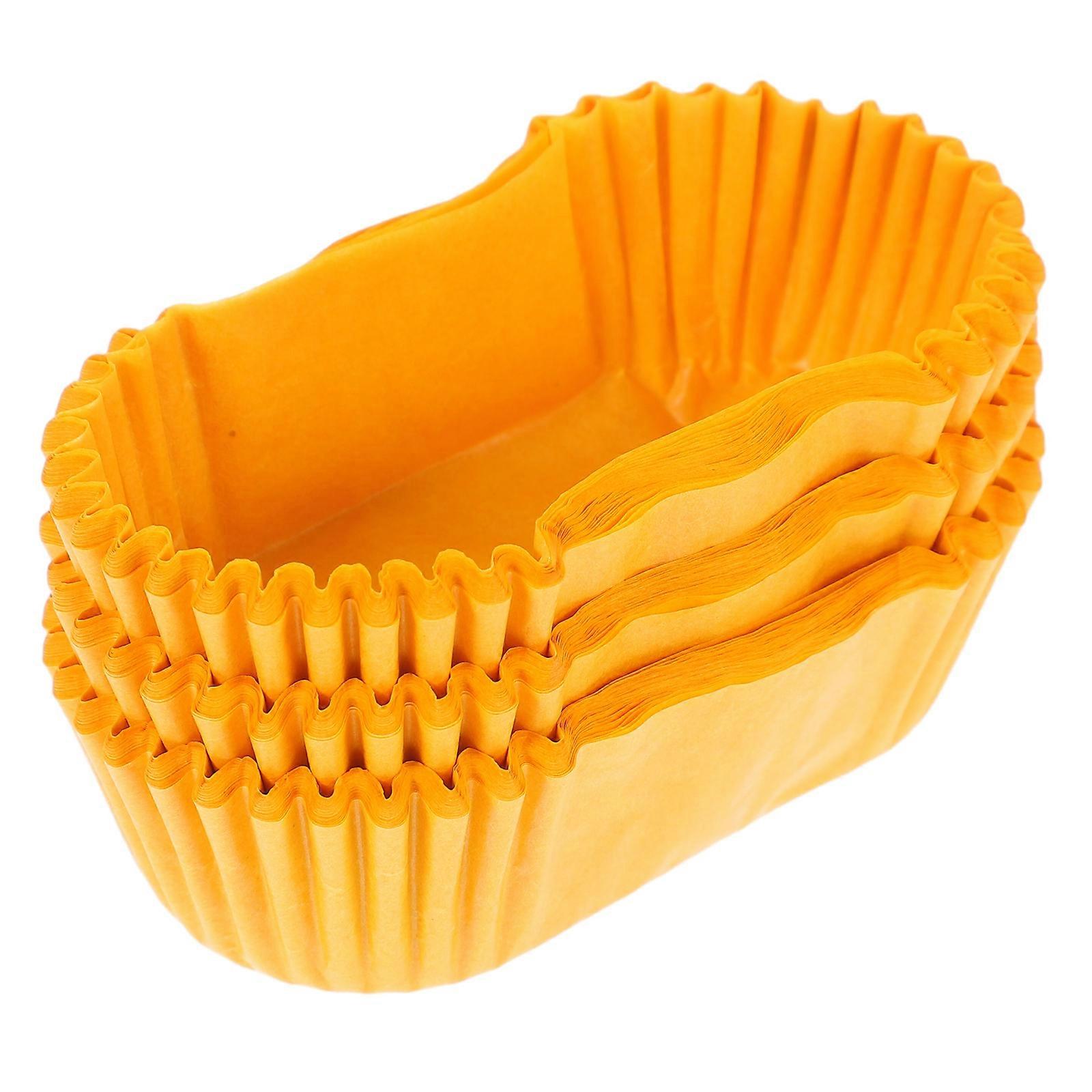 Oval Cake Paper Tray Boat Shape Paper Cups High Temperature Cake Cup Bread Baking Cups Safe Grease Proof Cupcake Liners Perfect Cups for Cake Balls Mu