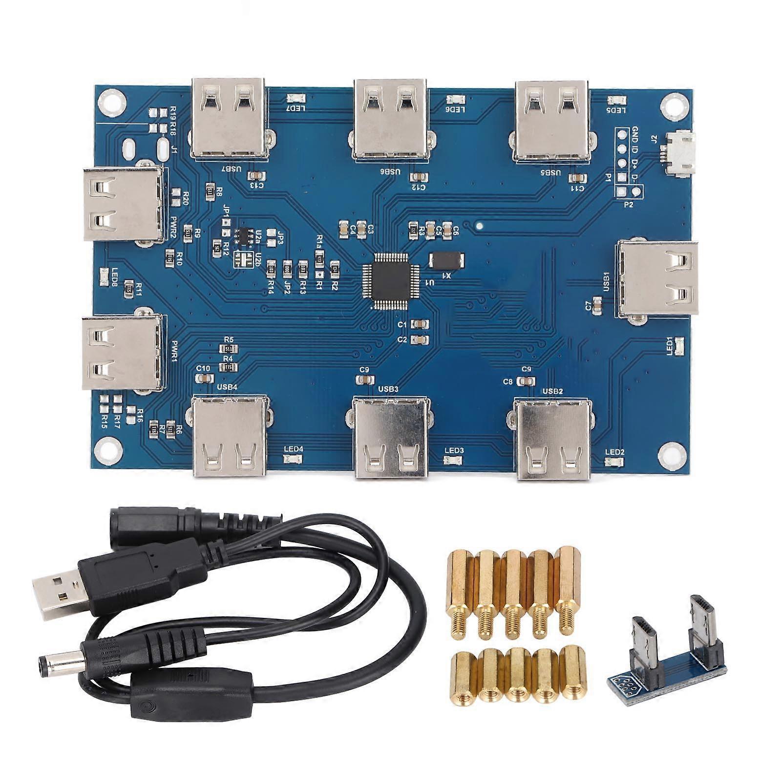 USB-Hub, bequeme Verbindung, USB V2.1, FPGA, Metallgehäuse, VBUS-Steuerung, USB-Hub-Board