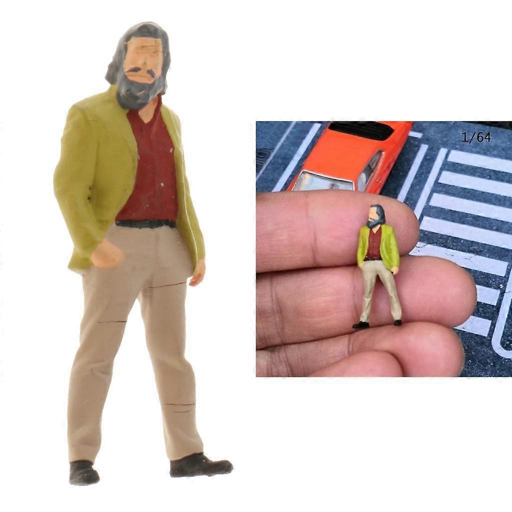 1:64 Mini Plastic People Sand Table Railway Scenario for Fire Wheel Grey