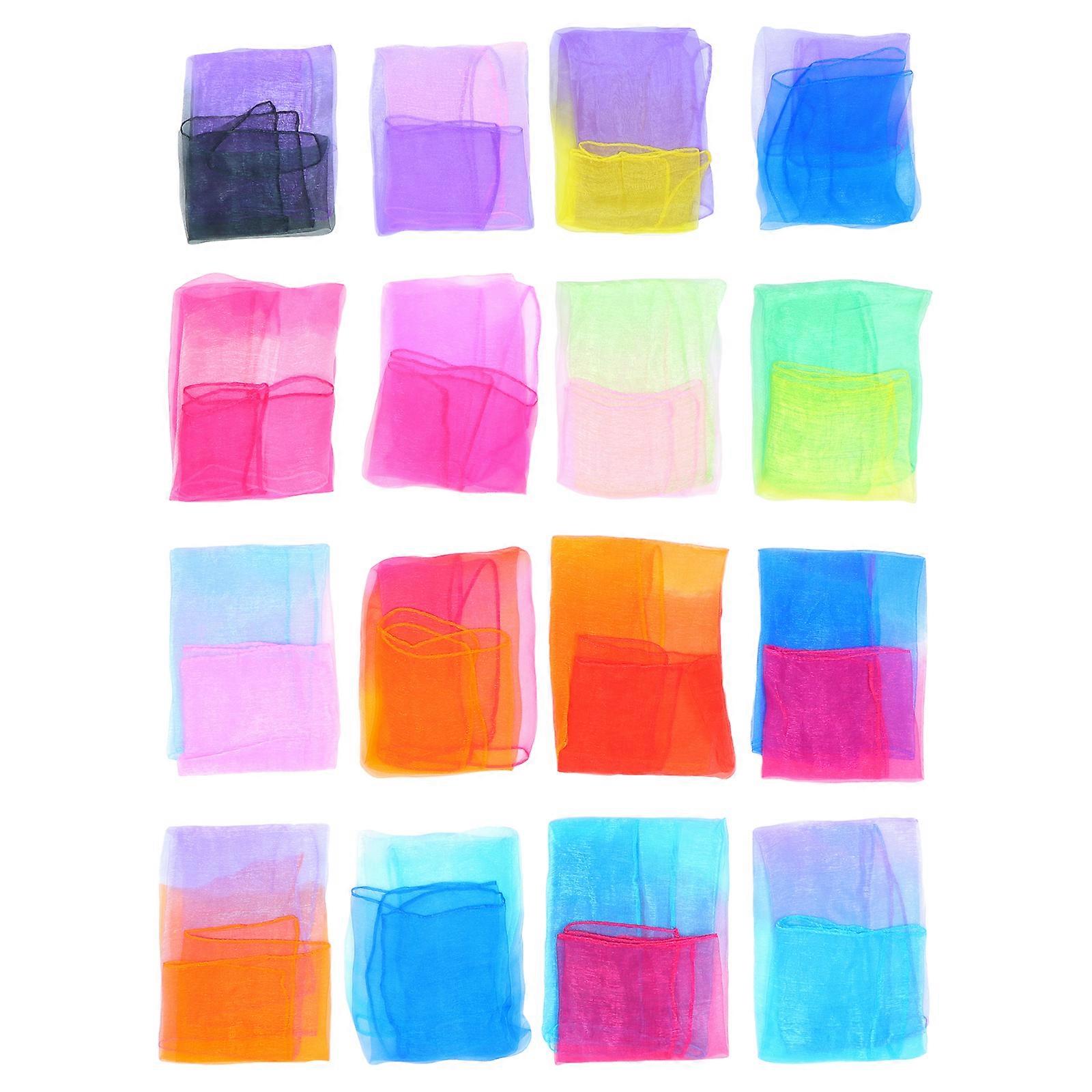 30Pcs Gradient Children Scarf Kindergarten Performance Scarf Mixed Color