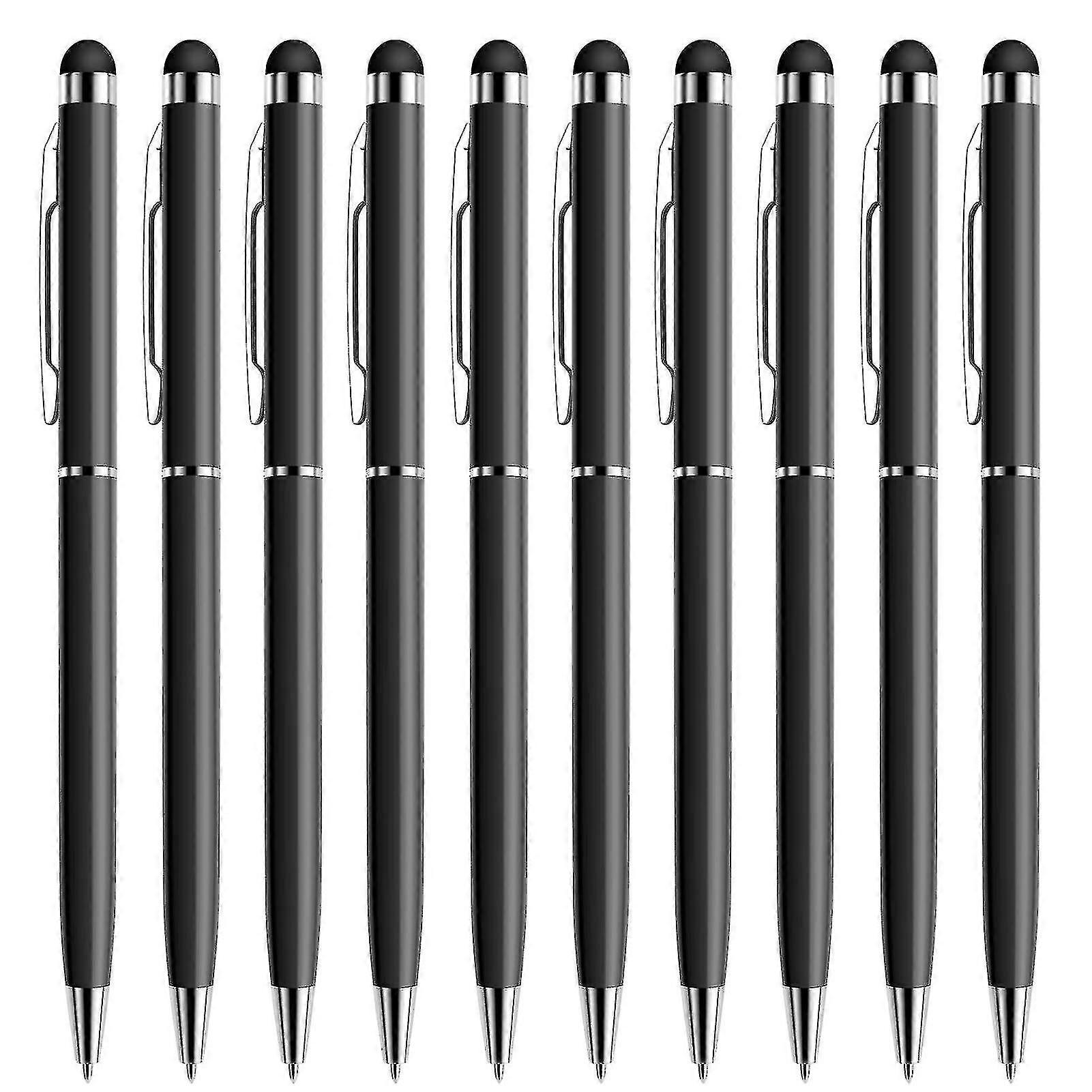 Stylus Pen,10 Pack Universal Capacitive 2 In 1 Retractable Ballpoint Pens And Styli Touch Screen Pencil