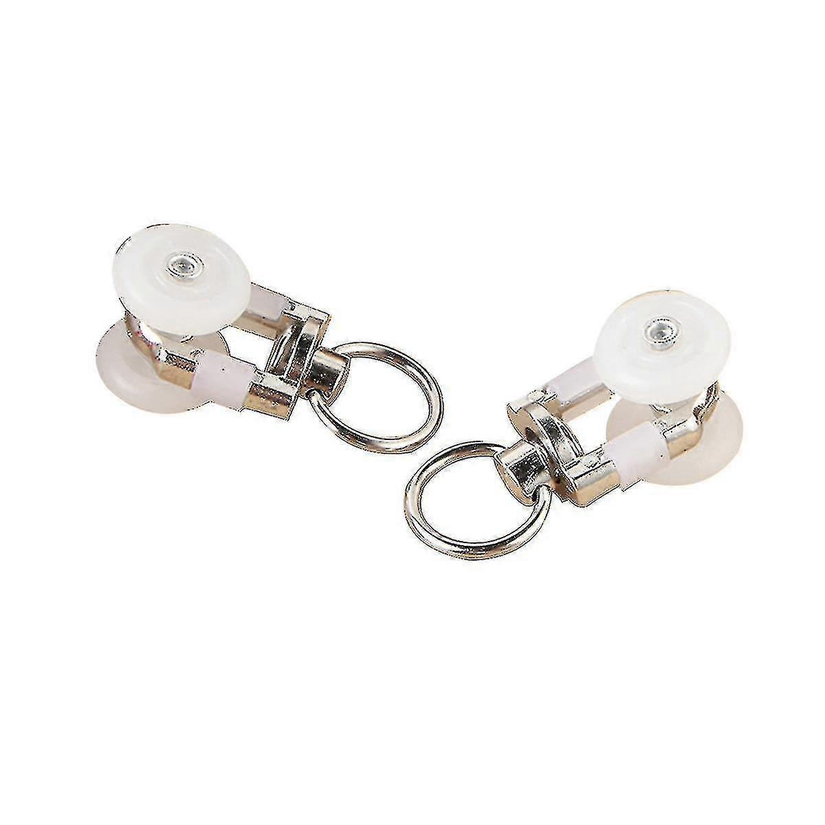 10 Pcs Large Square Rod Rollers Alloy Curtain Rail Track Wheels For Window Door Shower Curtains