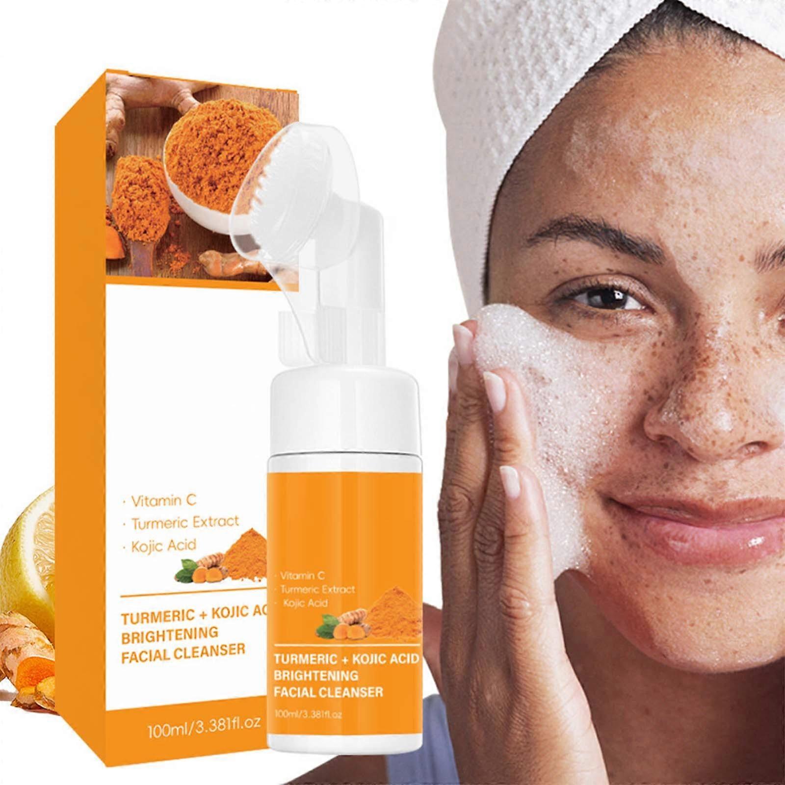 Turmeric Cleanser Facial Moisturizing Cleanser Clean Shrinkage Pores Refreshing Lighten Spots Even Out Tone Reduce Blemishes Make Brighter 100ml Flye2