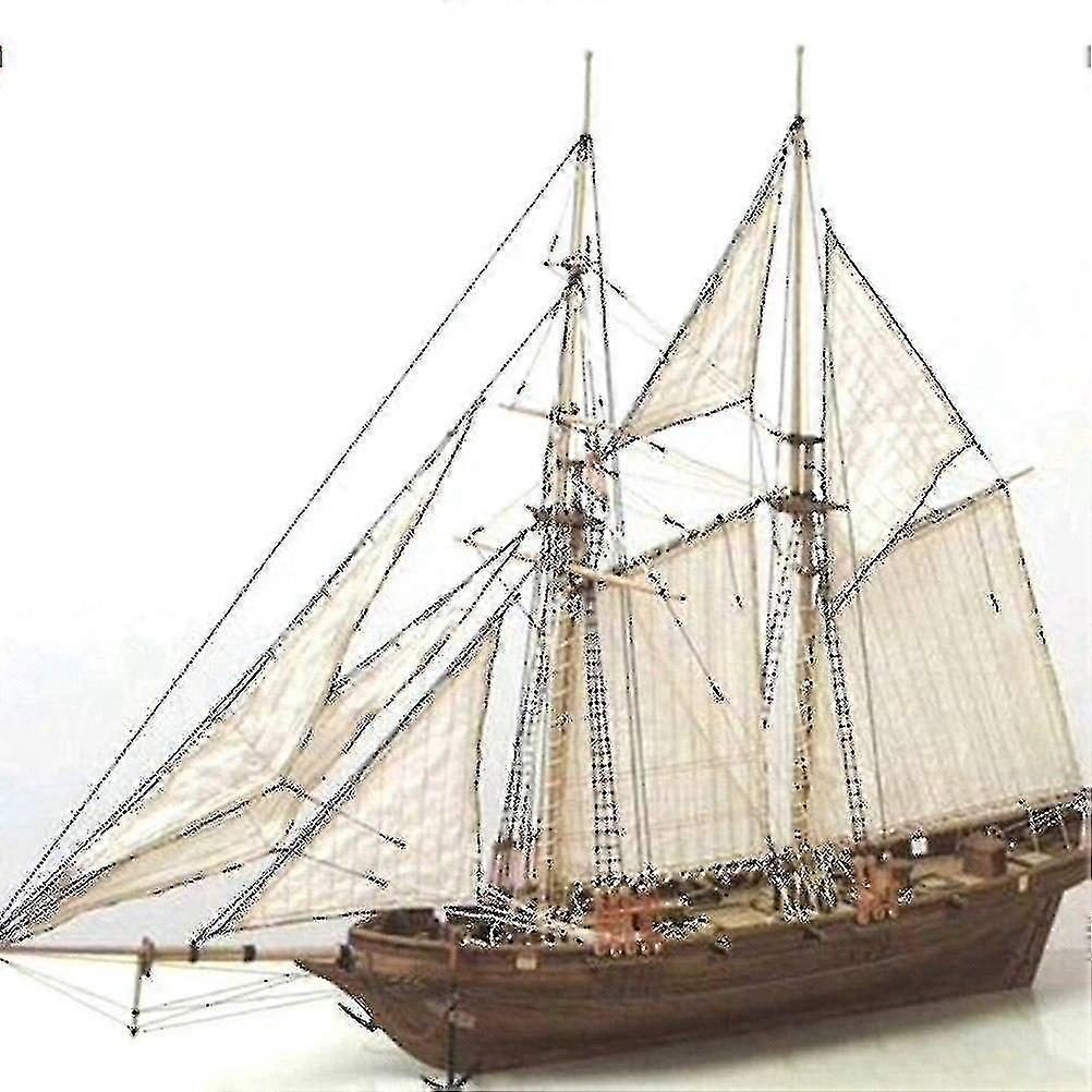 thumbnail image 2 of Menolana 3D Wooden Sailboat Puzzle - DIY Ship Model Building Kit 1/130 Scale 2 of 13
