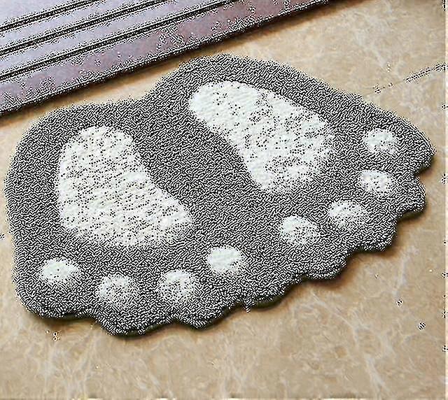 Bjxy Footprint Floor Mat Bathroom