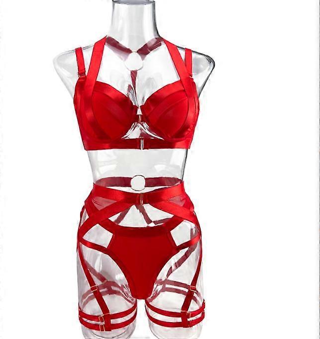 Adjustable Pants With Straps, Multi-piece Erotic Lingerie Set (blue-l)