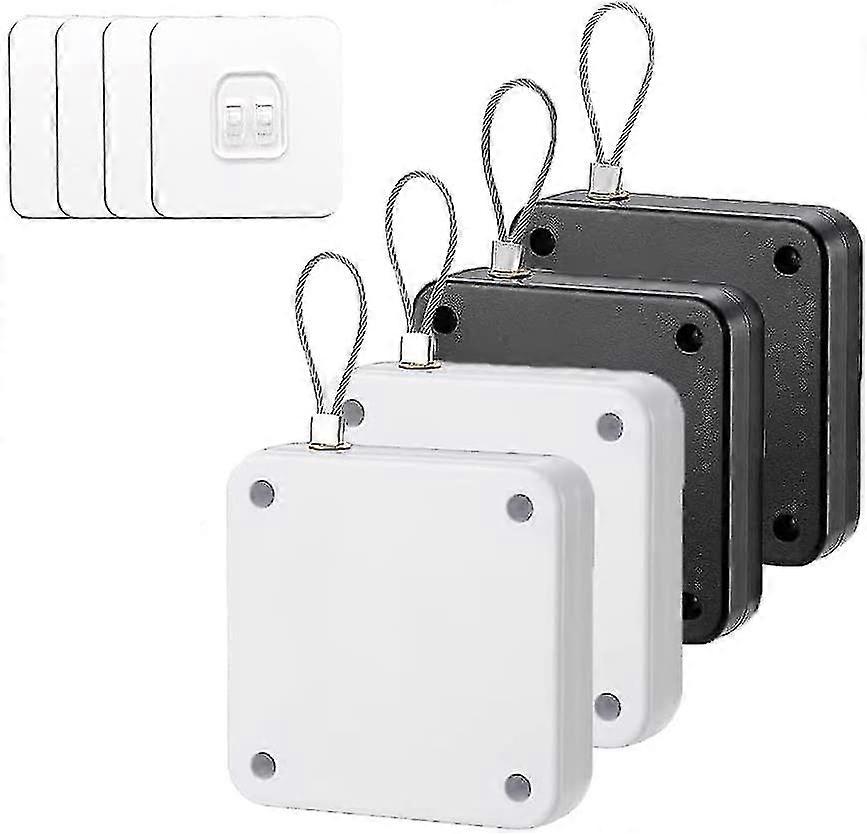 4pcs自動ドアクローザー、アルミニウム合金、木製ドアのすべてのタイプの巾着付き自動センサードアクローザー