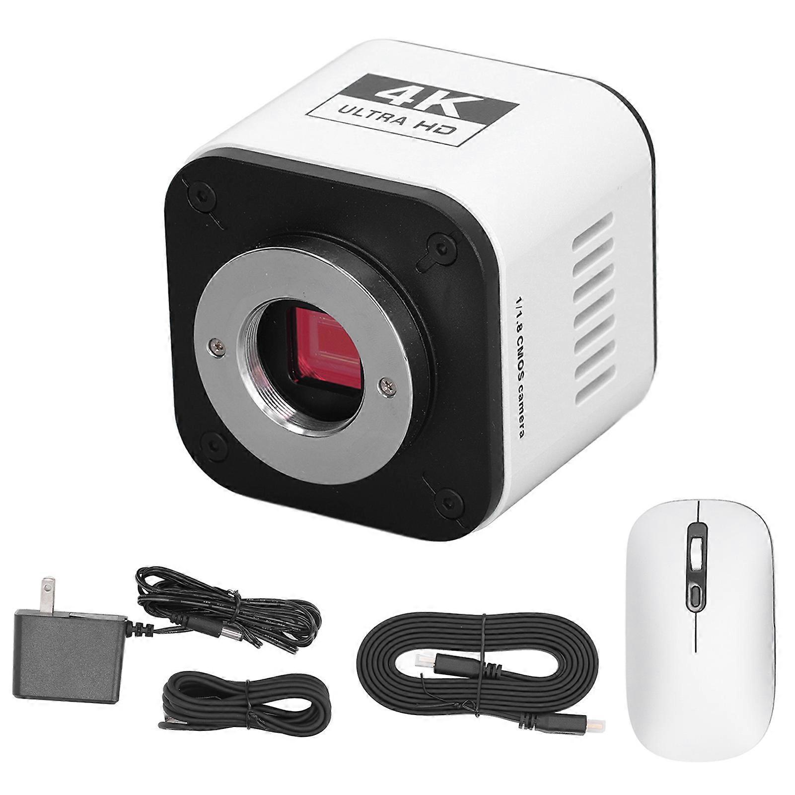 1/1.8in IMX334 Sensor 4K USB Microscope Camera HD Display Interface VGA Industrial Camera for Repair US Plug 100240V