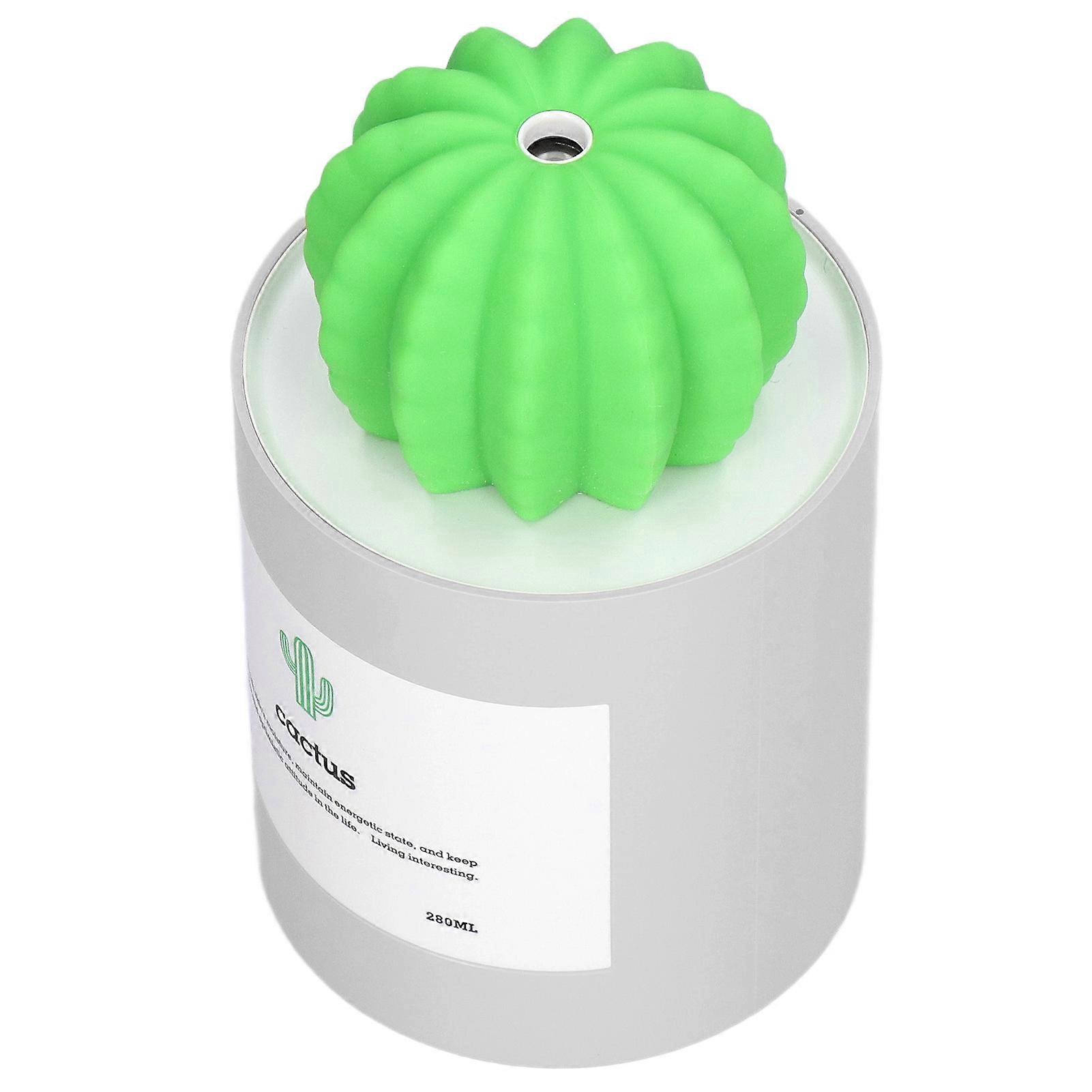 Cactus Desktop Humidifier USB 280ml Nano Atomization Mute Grey