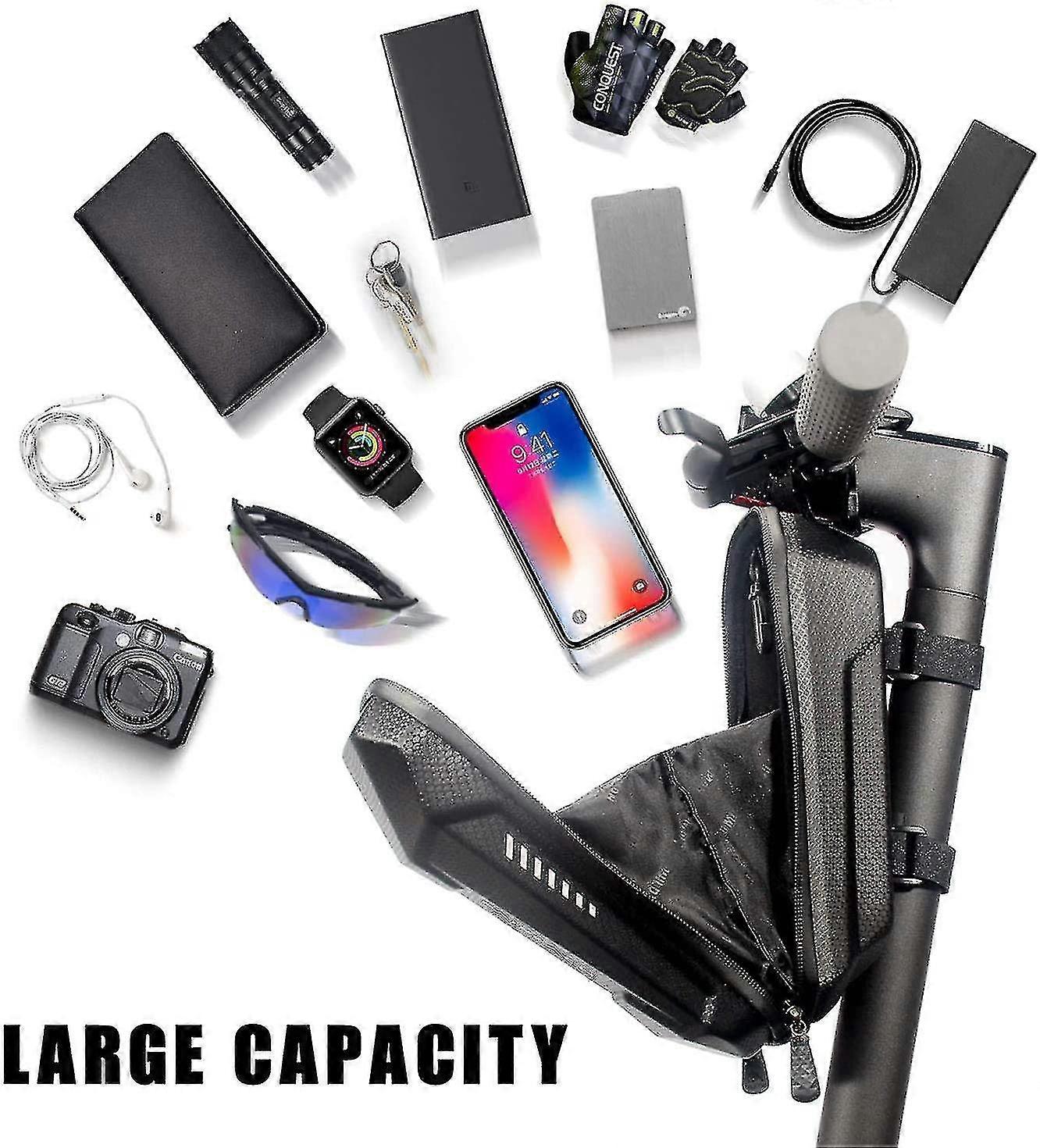 Sacoche De Guidon Universelle Pour Trottinette électrique – 3L, Noire, étanche (Xiaomi/Ninebot Compatible)