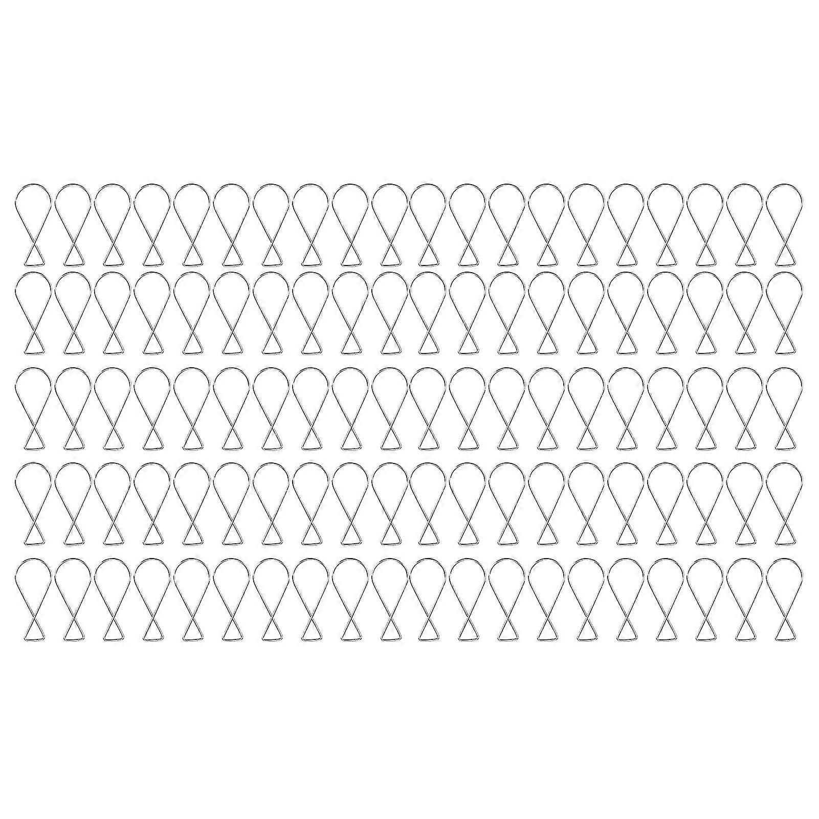 100Pcs Galvanized Steel Automatic Rebound Clips - Hanging Hook Ceiling Decorative Buckles