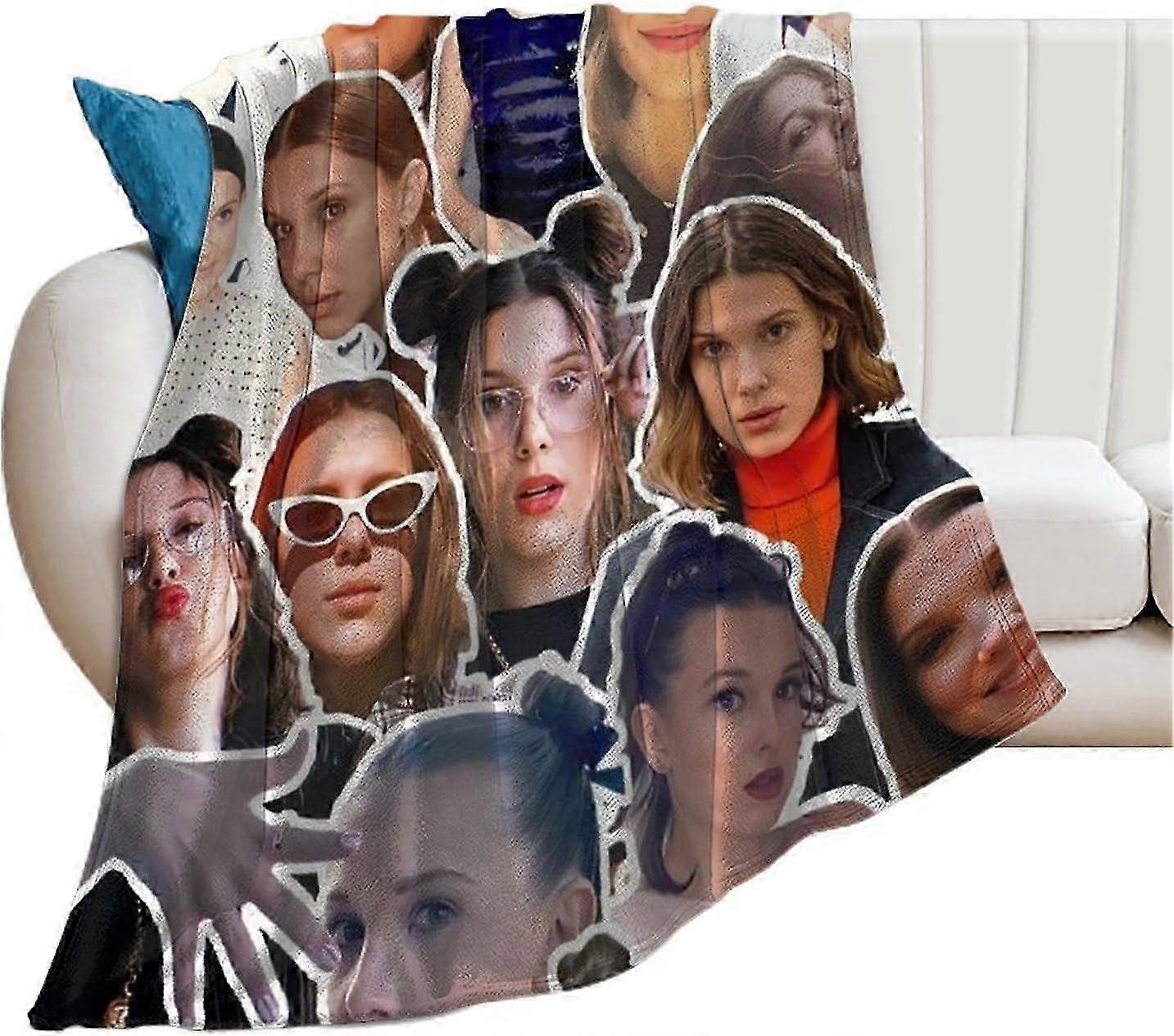 بطانية بريتي ميلي بوبي براون بطانية فائقة النعومة حريرية من الفانيلا بطانية سرير أريكة خفيفة الوزن لجميع الفصول -ct15jvrivjh3667