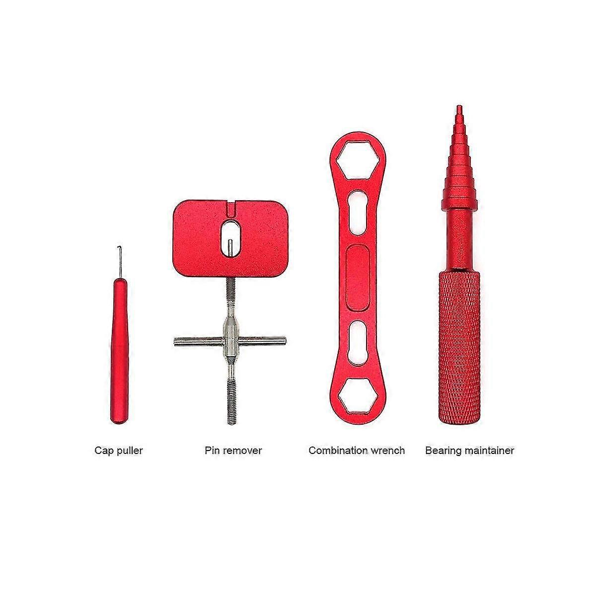 Reel Repair Tool Kit For Fishing Reel Removal Ball Bearing Maintenance Spool Disassembling Wrench Fishing Tools Red