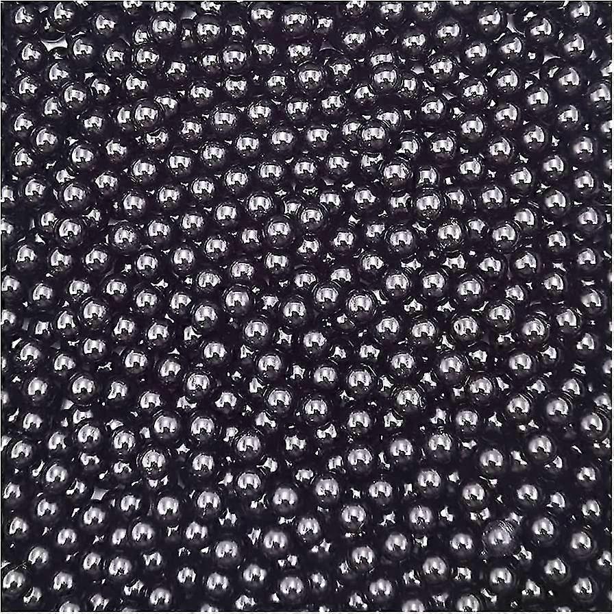 1100pcs μαύρα undrilled μαργαριτάρια τέχνης abs για τα πληρωτικά αγγείων, 8mm καμία χάντρες makeup τρυπών για να κρατήσει το eyeliner κραγιόν βουρτσών, μιμήσεις στρογγυλές χάντρες μαργαριταριών Fo
