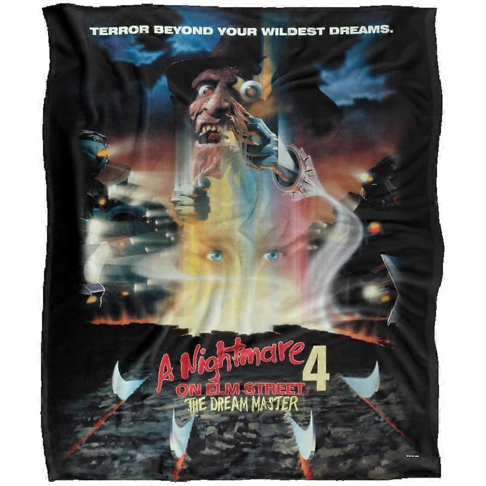 كابوس على بطانية شارع الدردار ، 4 ملصقات باطانية رمي حريرية فائقة النعومة - 185