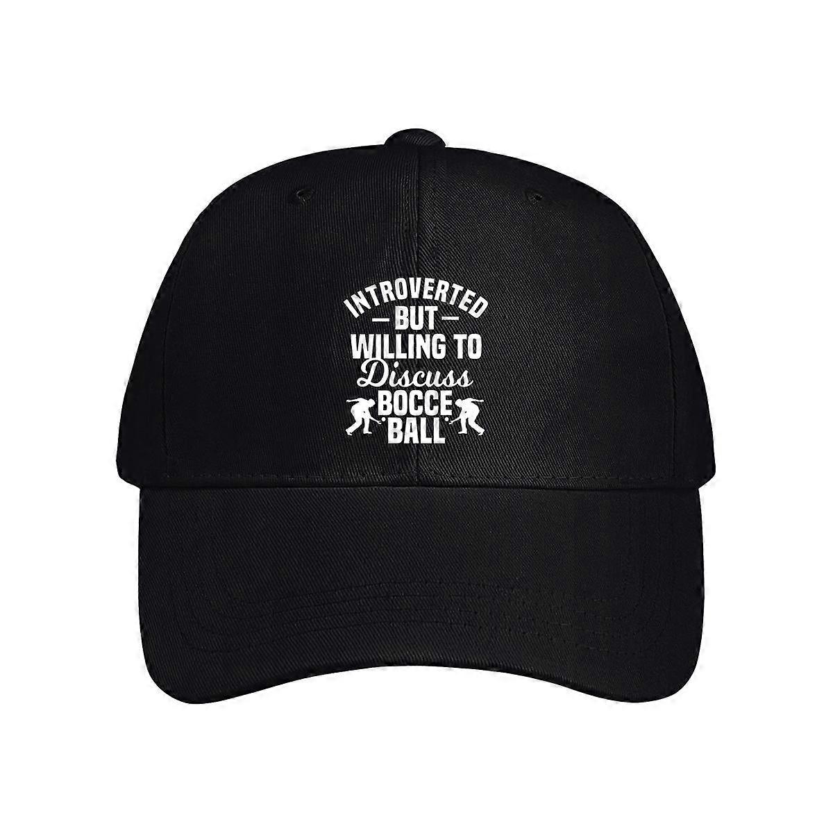 Introverted But Willing To Discuss Bocce Ball Baseball Cap