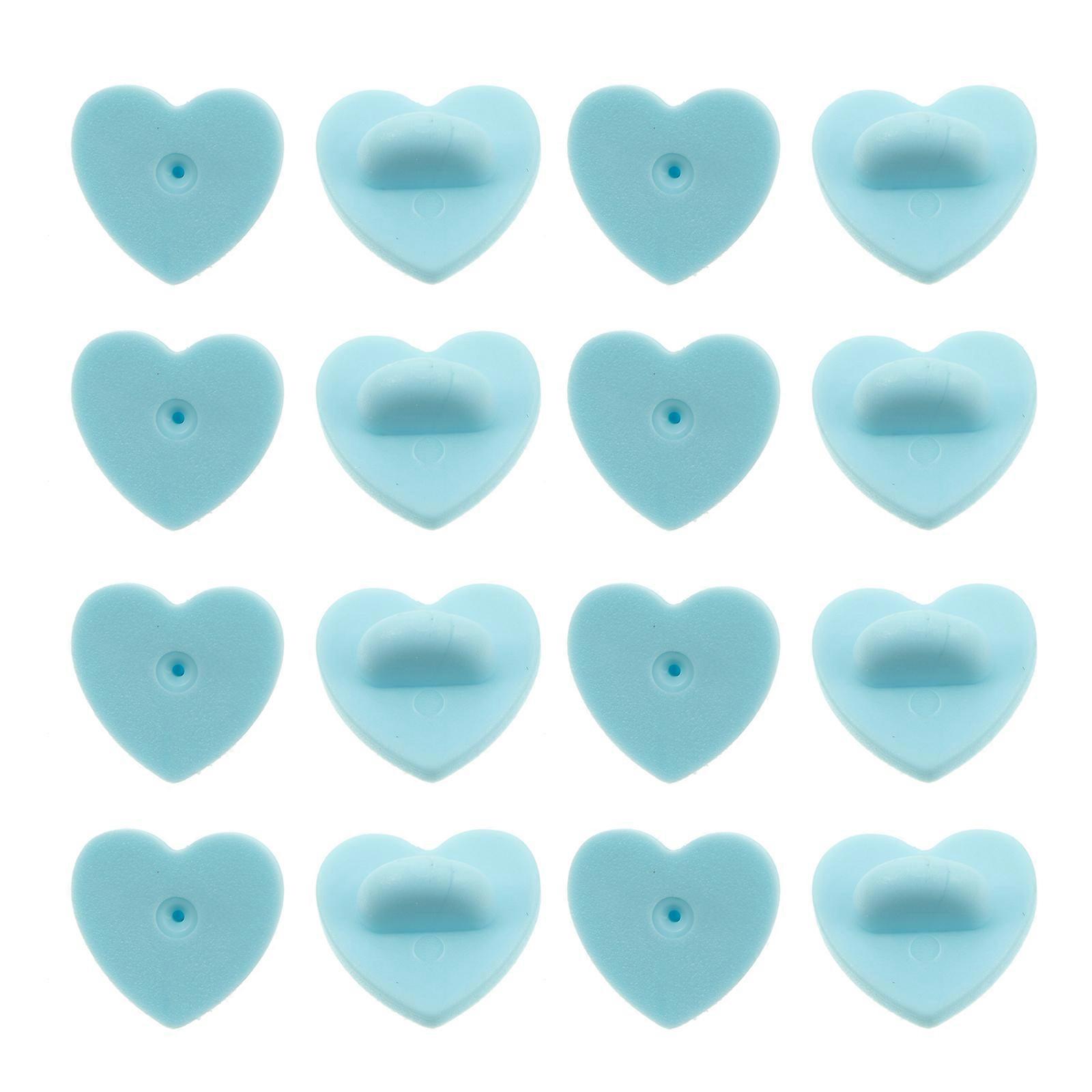 100 Pcs Heart Shape Pin Backs Rubber Pin Keepers Practical Brooch Clasps