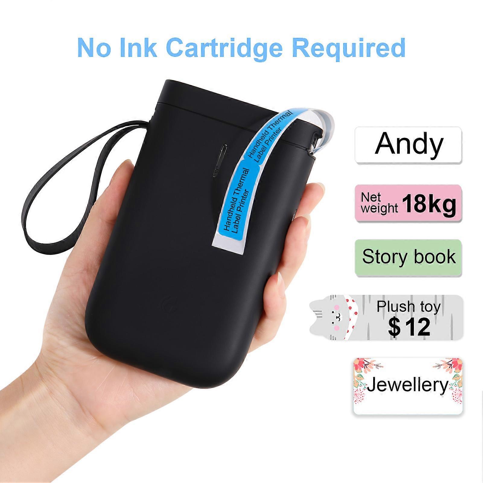 Portable Handheld Thermal Label Printer Wireless BT Label Maker Sticker Machine Compatible with iOS Android Smartphone for Home Office School Supermar