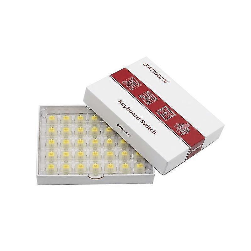 35pcs Cap Switch Milky Yellow Switch Extras 3pin Rgb Linear 50g Mx Stem Switch For Mechanical Keyboard Switch