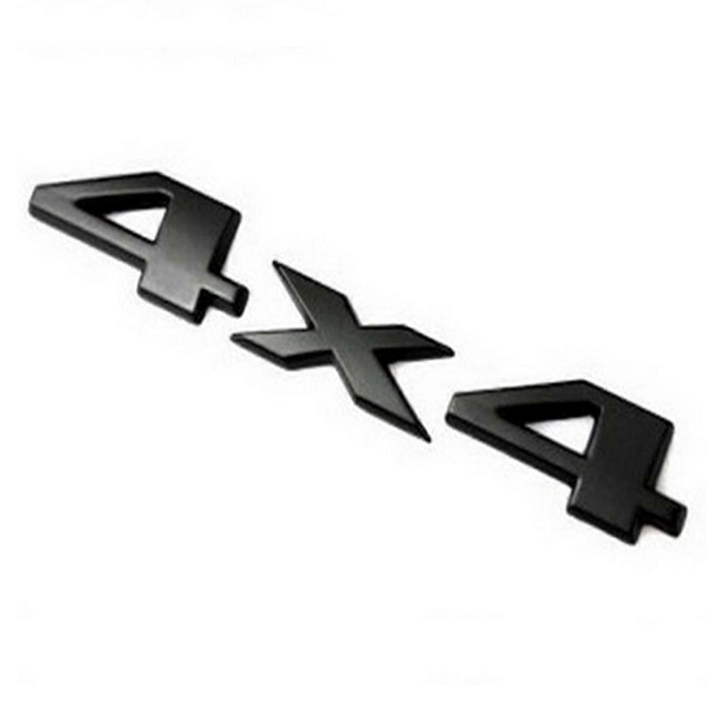 Schwarz Silber 4x4 Emblem Auto Abzeichen Metall Aufkleber Platte Selbst-Klebstoff Kein Verblassen