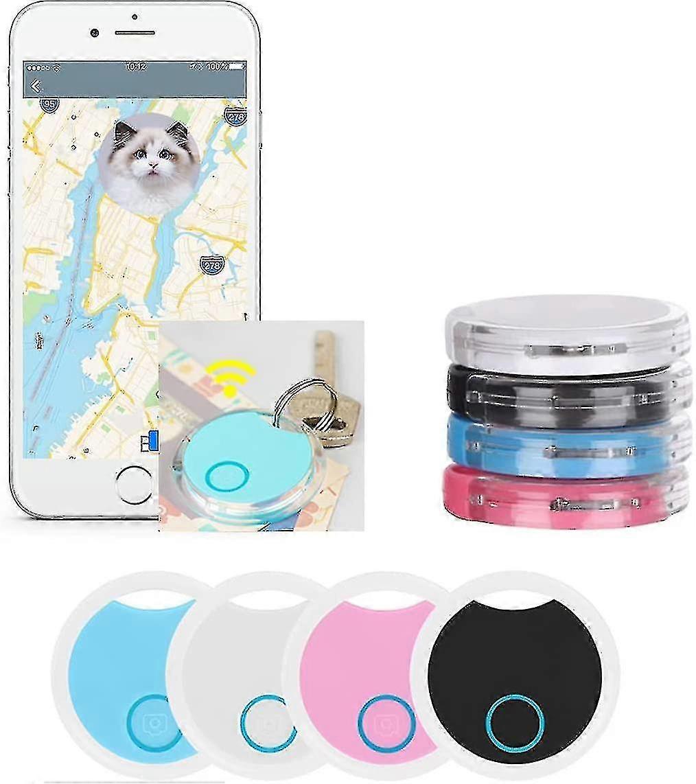 4 Pack Smart Bluetooth Tracker And Key Finder With App,app Control Compale,4 Colour