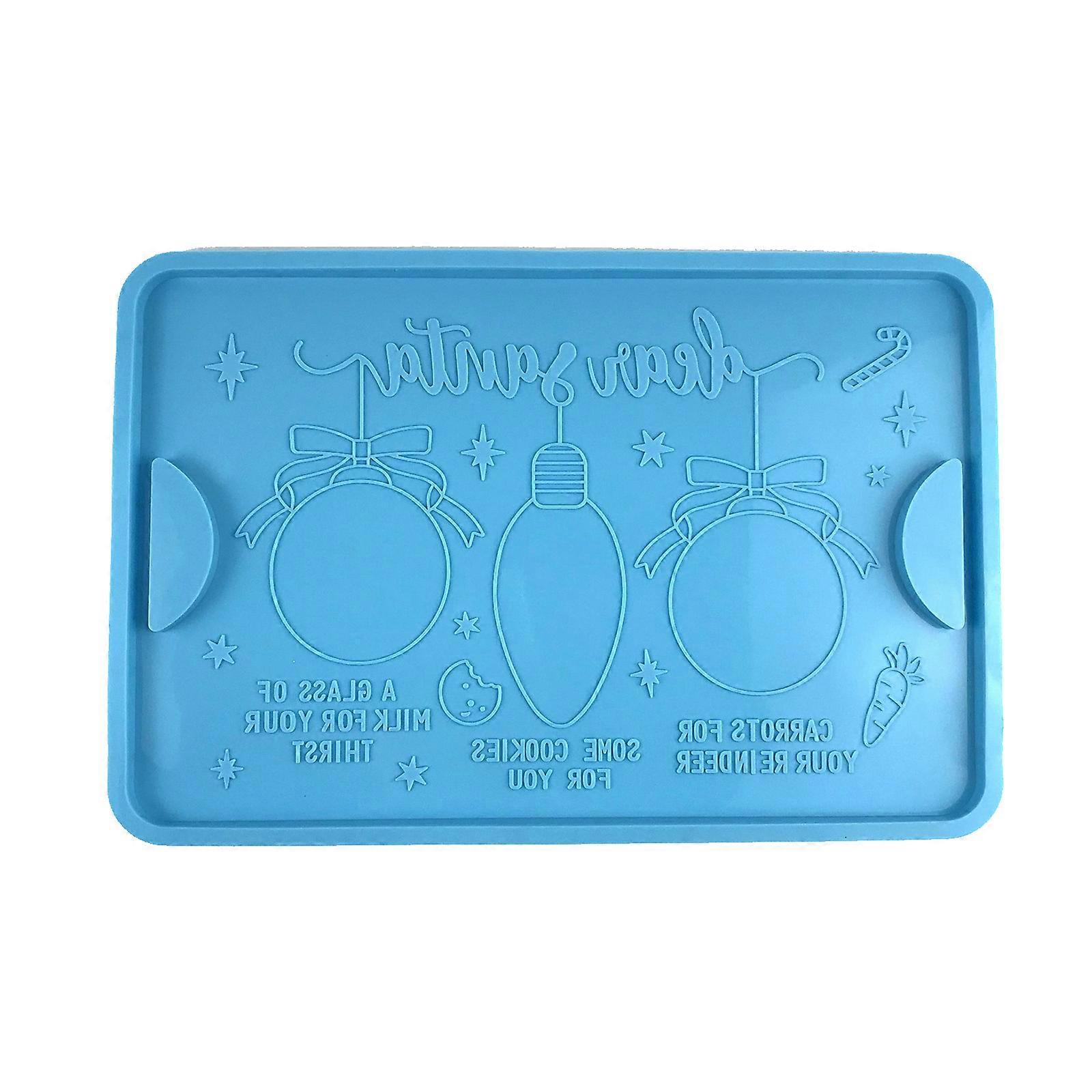 Xmas Rectangular Mold for DIY Making Resin Geode Agate Slice Coasters Cup Mat