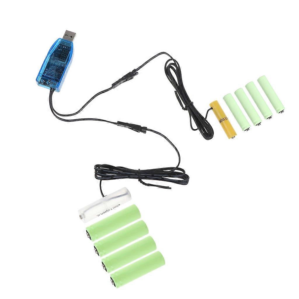 1 to 2 1V-24V Type C USB Power Supply Kit Replacement for AAA+AA Battery