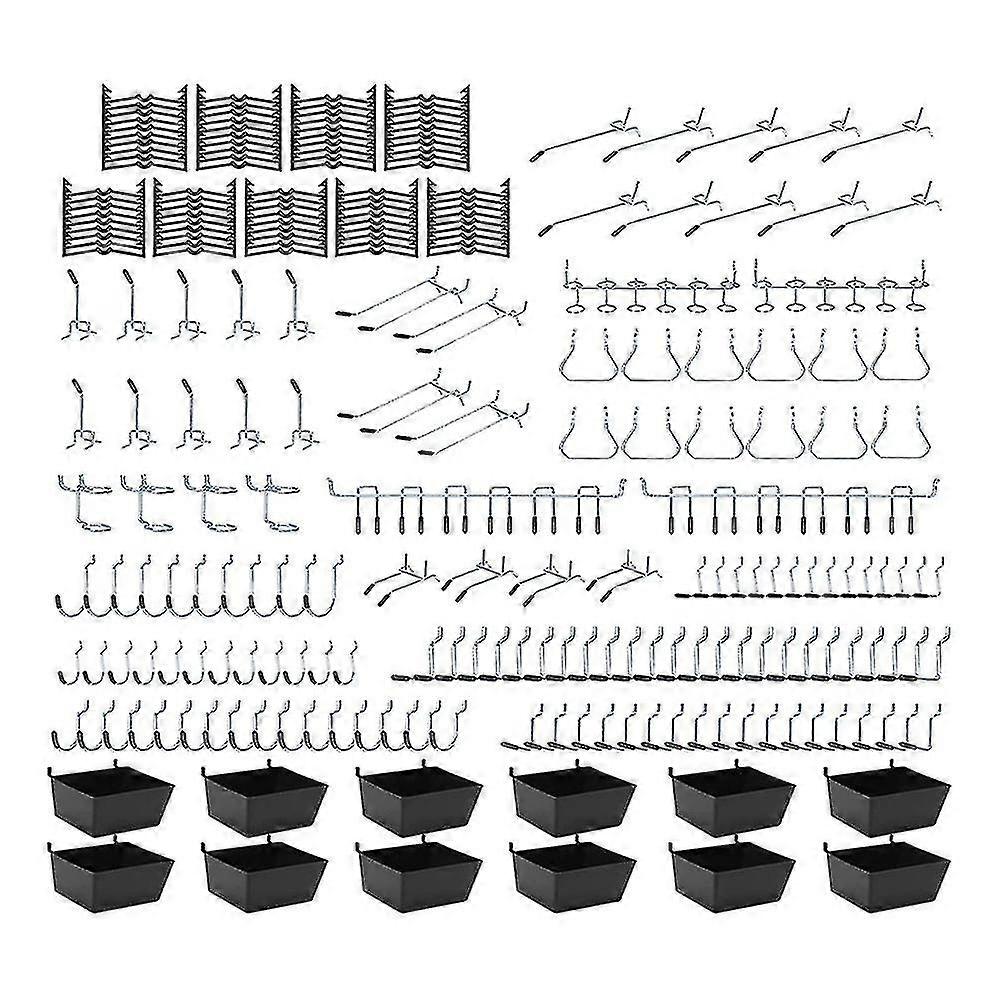 248pcs Pegboard Hooks, Pegboard Organizer Kit, Pegboard Set For Tools,1/8 And 1/4 Inch Pegboard Hooks Assortment