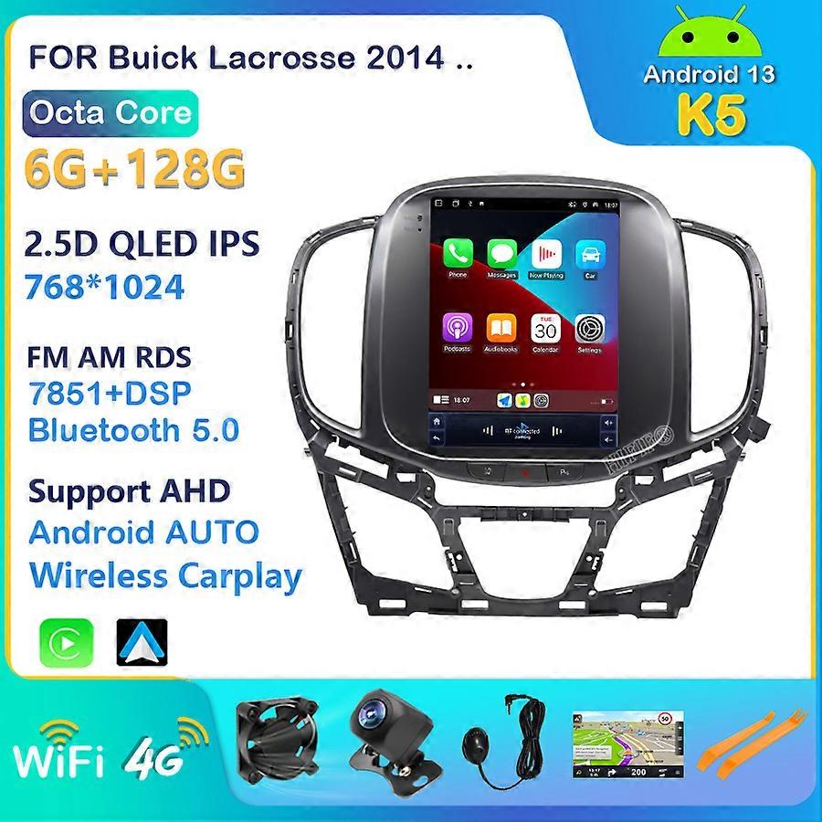 Tesla Style Vertical Screen Car Radio For Buick Lacrosse 2014 Android 13 Multimedia Player Navigation GPS Carplay