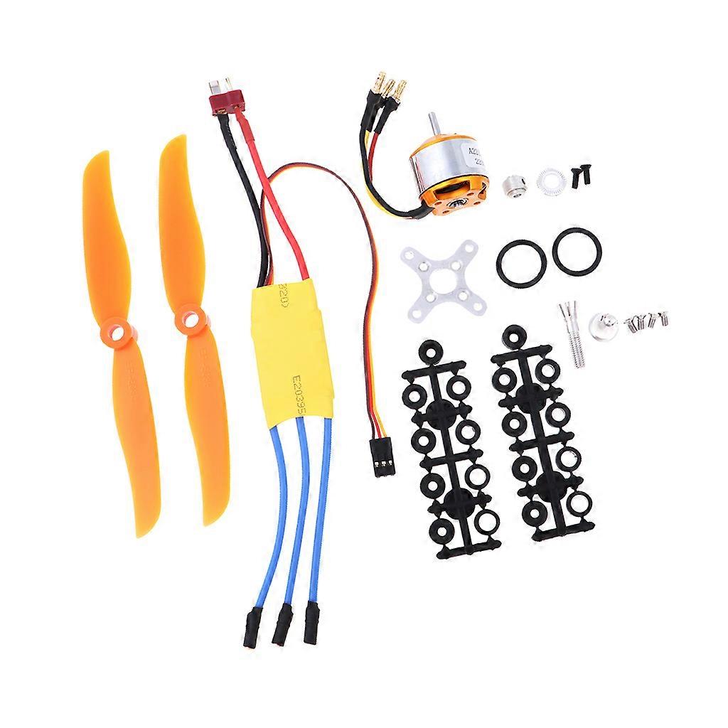 Brushless Power System (30A ESC + A2212 2200KV Motor + Propeller Props + Mount Kit) for RC Helicopter / Airplane