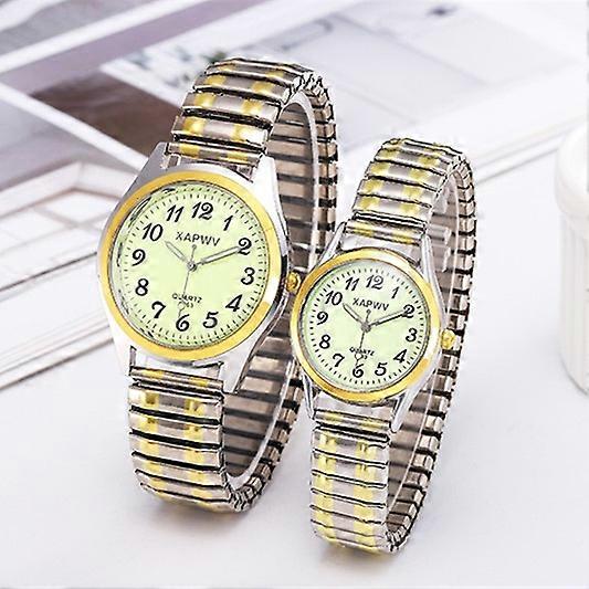 Classic Luminous Wristwatch Big digital Big dial Elastic band Watch, Man and Woman Quartz Couple Watch Gifts