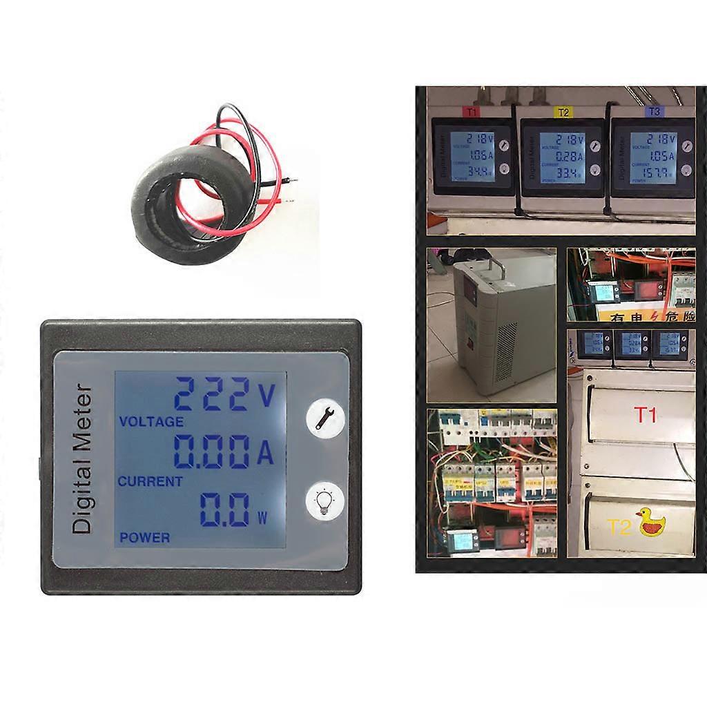  Multifunctional Voltmeter Current Voltage Watt Energy Tester Meter Digital LED AC 80-260V 100A Closed/Oepen Type