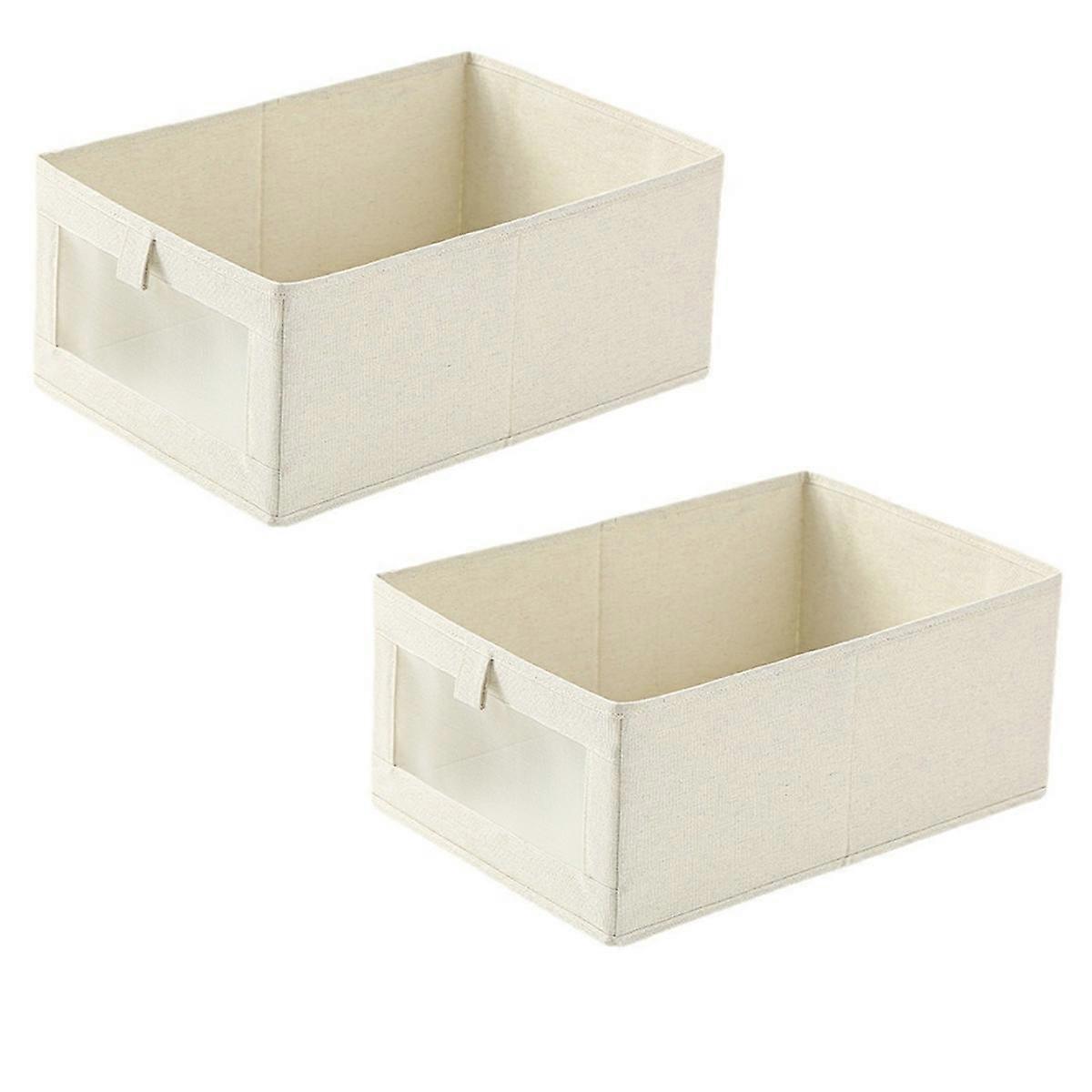 Fabric Curtain Cotton and Linen Storage Box Wardrobe Storage and Organization Large Clothing Storag