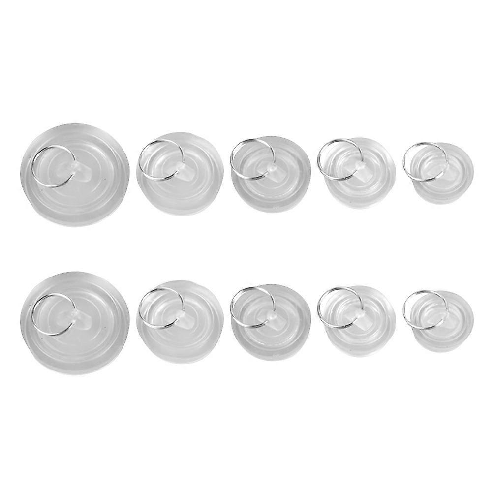 10 stk servantpropper gummivaskpropper baderomsplugg med ring