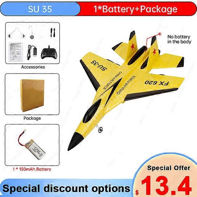 RC Plane SU35 2.4G With LED Lights F22 Aircraft Remote Control Flying Model Glider Airplane SU57 EPP Foam Toys For Children Gift