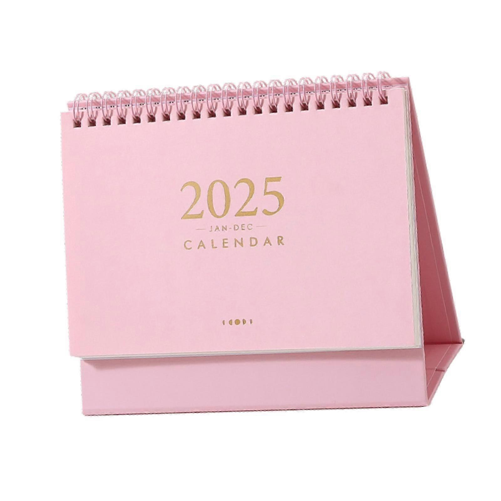 Desk Calendar Desktop Daily Scheduler I Indoor Desk Blotter Calendar Pink