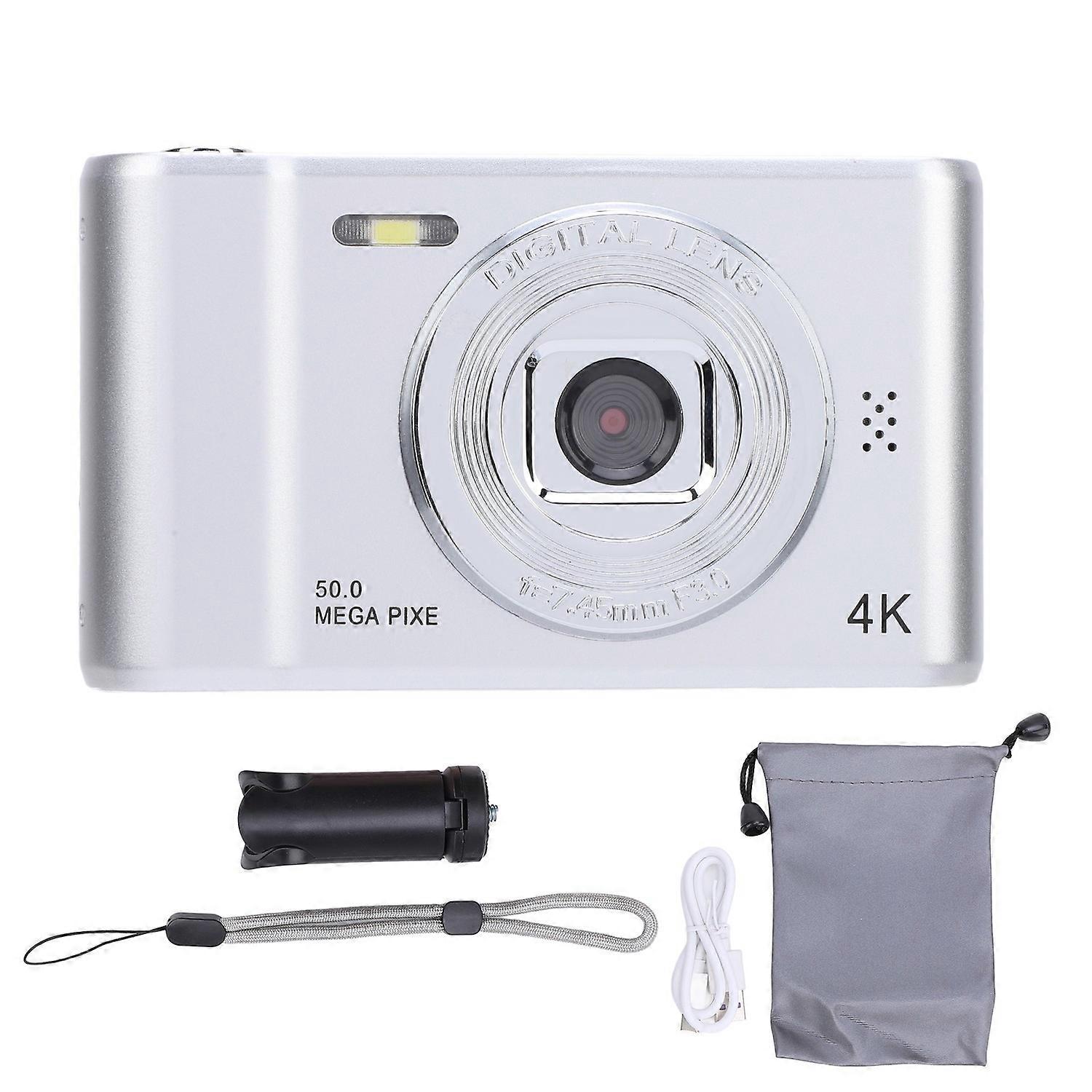 Digital Camera 50MP Dual Lens Self Adaptive Anti Shaking 2.4 Inch Screen Portable Compact Camera for