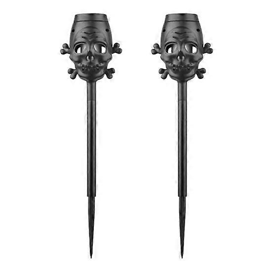 1/2Pcs Halloween Solar Lights Unique Skull Design Auto Charging No Wiring Required Simple