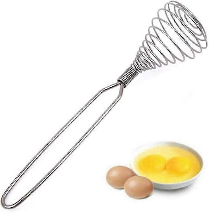 Mini French Spring Whisk, 8.67 Inch Sier Stainless Steel Spring Coil Whisk, Hand Eggbeater Egg Mixer Whisk Blender Stirring Beater