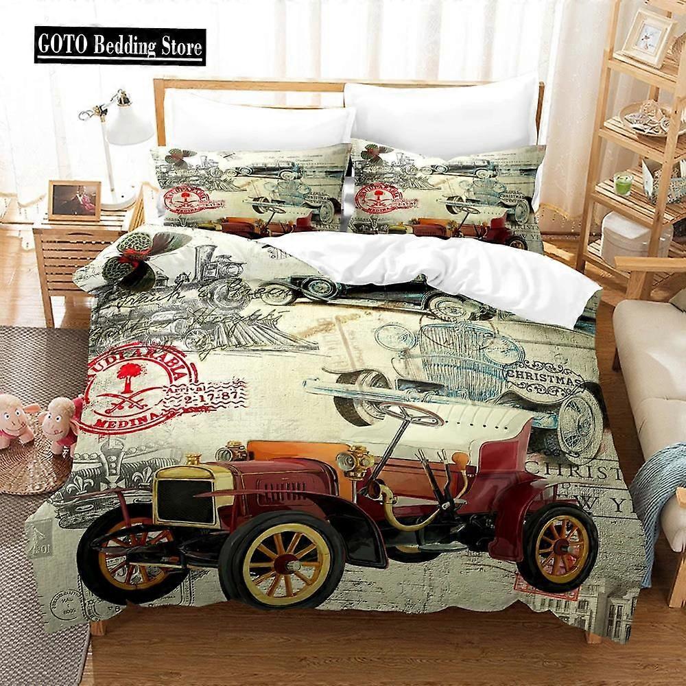 x760 ملاءات سرير سيارة عتيقة بما في ذلك مجموعة غطاء لحاف مع أكياس وسائد ستوكات / مجموعة لحاف سرير سيارة رياضية باردة للفراش مجموعة مفروشات من 3 قطع 