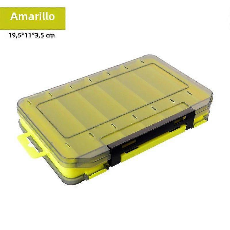 Double Sided Fishing Tool Box 14 Cells Fishing Lure Hook Storage Box Fishing Accessories for Carp and Wobblers