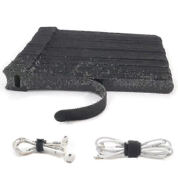 100pcs Cable Tape Cable Tie Black Fastener Self-adhesive Cable Tie