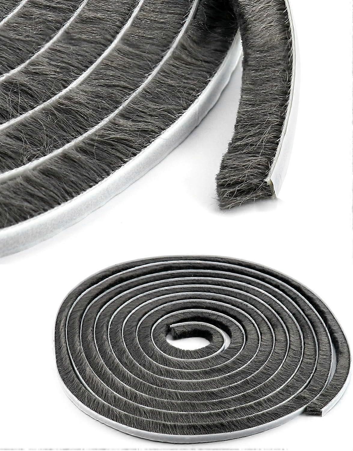 Pieces Sliding Door Brush Seal, Self Adhesive Brush Strip, Brush Seal, For Windows And Mobile Doors, 9MM X 15MM X 10M