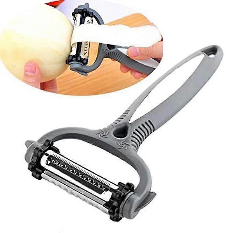 Net Solutions 4 in 1 Julienne Peeler Triple Blade Vegetable Peeler + Citrus Peeler - Back and Forth Economy Function