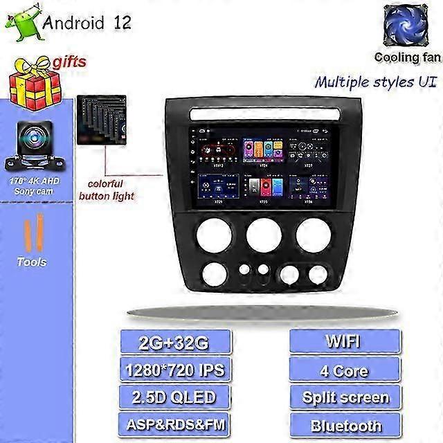 android auto 360 cameras DSP IPS Android 12 For Hummer H3 1 2005 - 2010 Car Radio Multimedia Video Player Navigation GPS