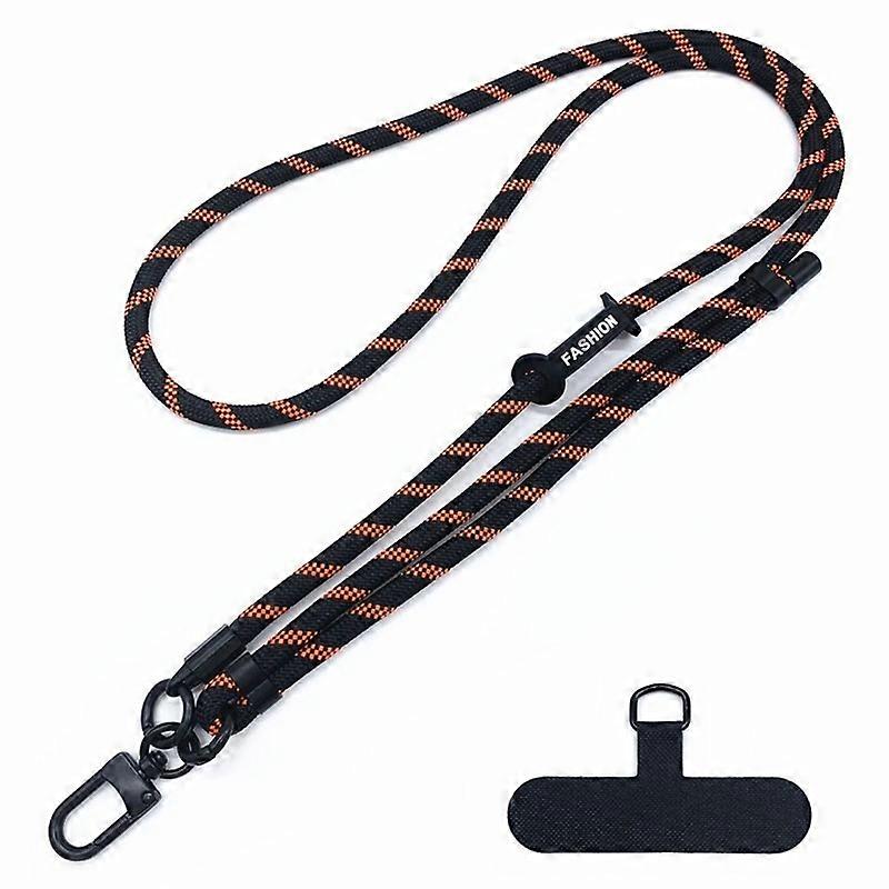 Phone Neck Strap 7mm Thick Polyester Adjustable Phone Strap with Tether Tab,Total Length: 150cm
