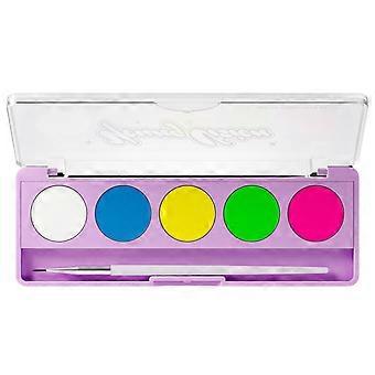 5 Colors Water Activated Eye Liner Kit Easy to Clean  Face And Body Paint For Festive Makeup With Brush  03
