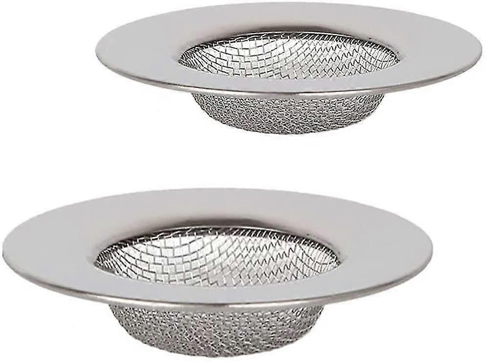 2-Pack Stainless Steel Shower & Kitchen Drain Strainers