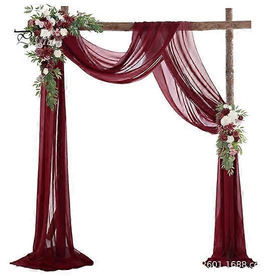 Wedding Arch Drape Curtain Draping Ceremony Reception Hanging Decoration Veil Seaside Background Decor for Banquets Engagements Parties